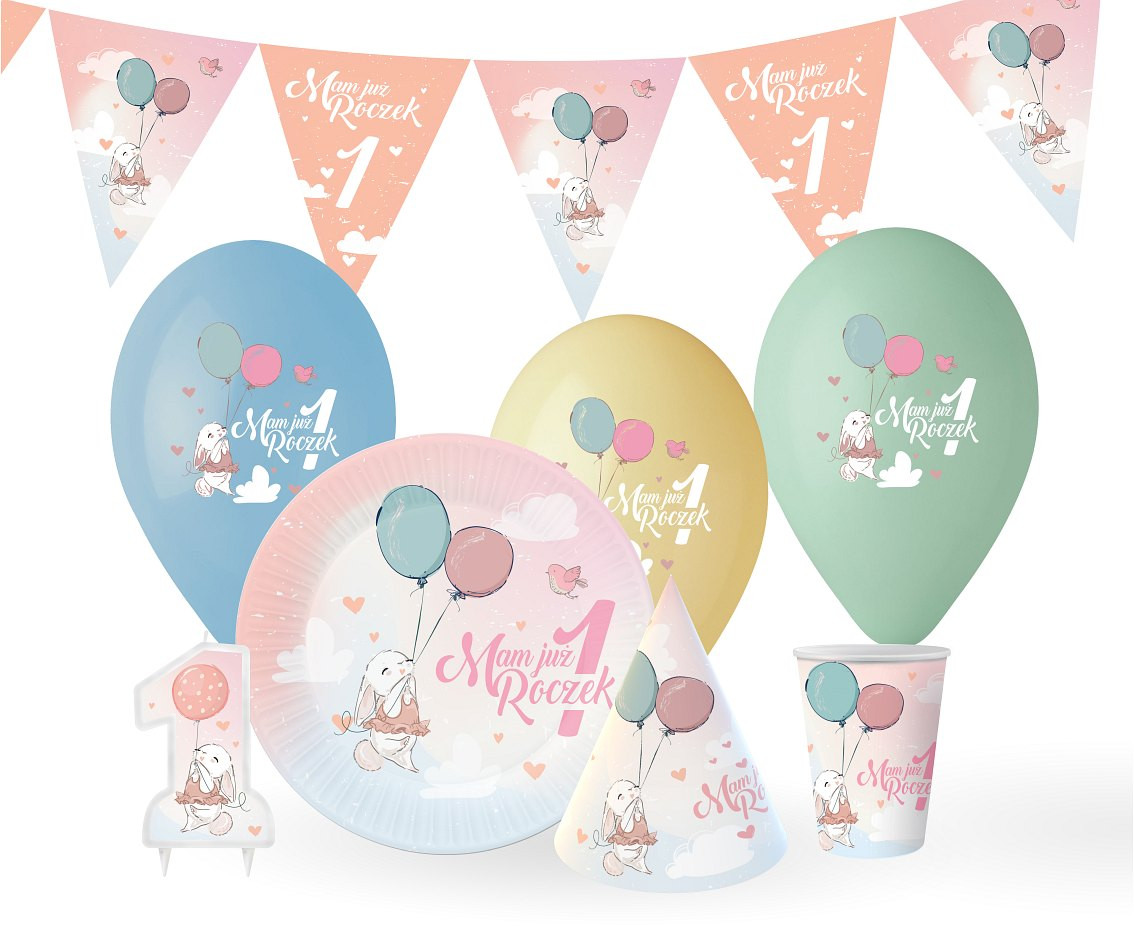 1st Birthday candle - Rabbit EOL